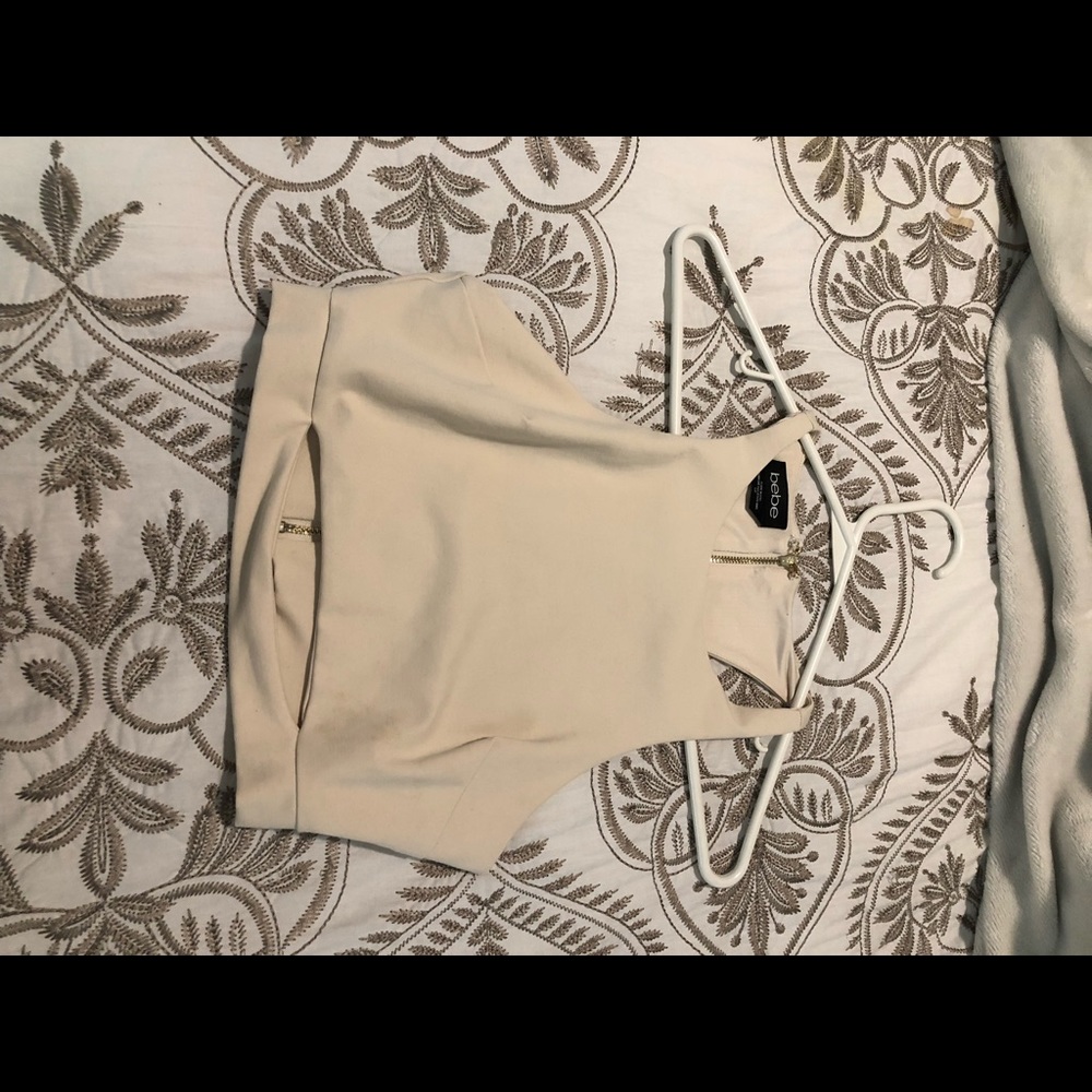 Bebe Nude Crop Top